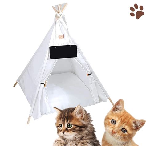 Tente Pour Chat Lit De Chaton Portable Lavable Tipi Pour Chiot