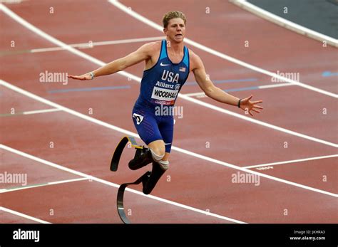 Usas Hunter Woodhall During The Mens 4x100m Relay T42 47 During Day