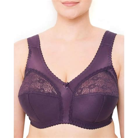 Wireless Plus Size Bra Wide Strap Unlined Minimizer Full Coverage 36 38