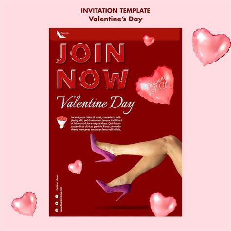 Free PSD | Valentine's day invitation template