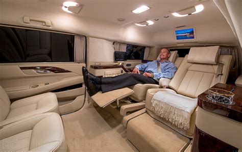 Custom Stretched Cadillac Escalade EVS Offers Private Jet-Like Interior - InsideHook