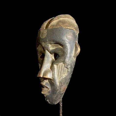 Masques Africains Tribal Visage Vintage Bois Sculpt Suspendu Ngil