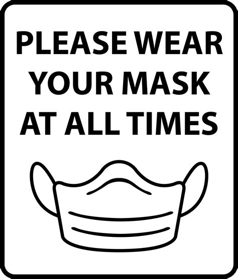 Please Wear A Face Mask Sign