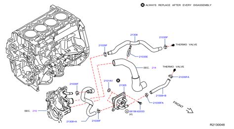 Nissan Rogue Engine Coolant Hose Rc A Genuine Nissan Part