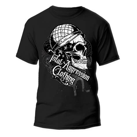 Black Skull T Shirt Totalaggressionclothing 567