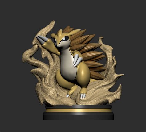 Fichier Stl Pokemon Figurine Sandshrew Et Sandslash Design Pour