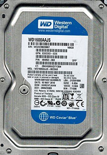 Amazon.com: Western Digital WD1600AAJS-60Z0A0 160GB DCM: HHRCHTJAHN ...