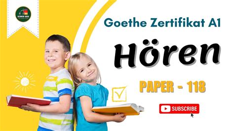 A Goethe Zertifikat H Ren Paper H Ren Mit L Sungen