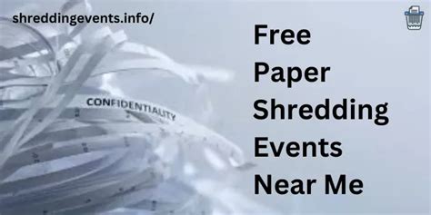 Free Paper Shredding Events Near Me October