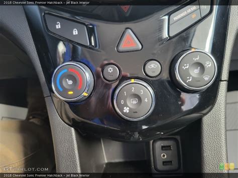 Jet Black Interior Controls For The 2018 Chevrolet Sonic Premier