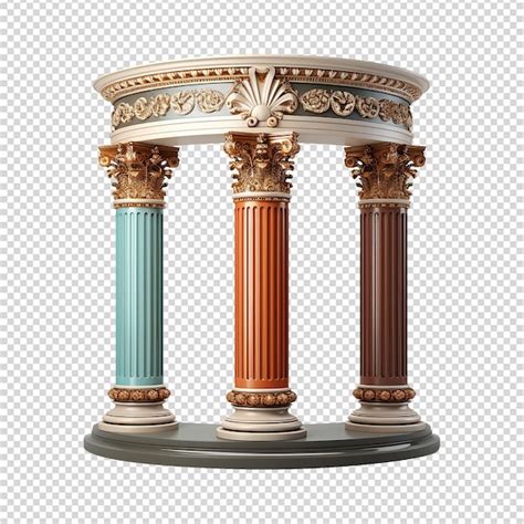 Premium PSD Greek Column Isolated On Transparent Background Png