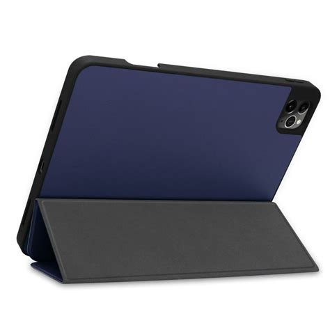 iPad Pro 11 Gen 1 2 3 4 Tri fold etui Mørkeblå Teknikkdeler no