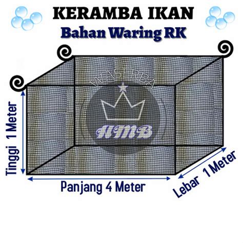 Promo Keramba Ikan Hapa Jaring Apung Bahan Waring RK Ukuran 4m X 1m X