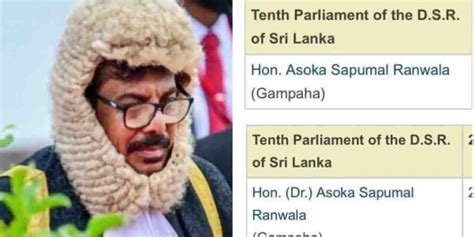 Speaker Ashoka Ranwala Faces Scrutiny As Dr Title Removed From Sri