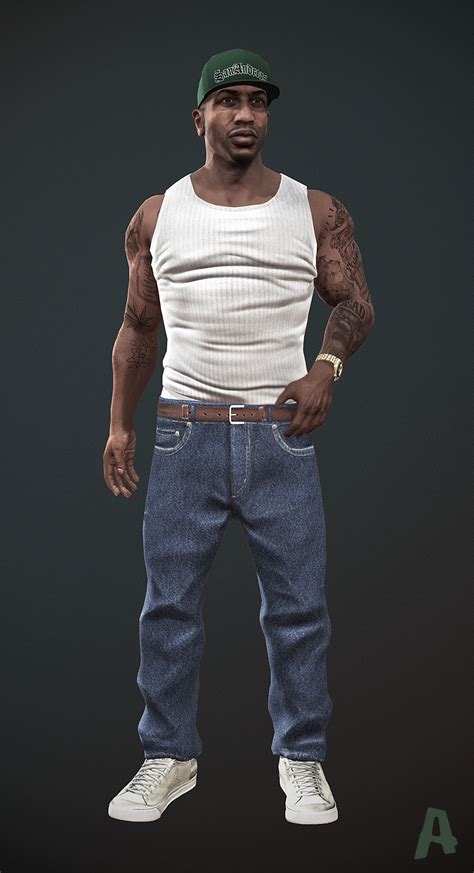 Hd Carl Johnson For Gta V Characters Gtaforums