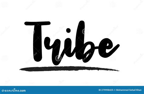 Tribe Stylish Typography Text Lettering Phrase Vector Design Stock