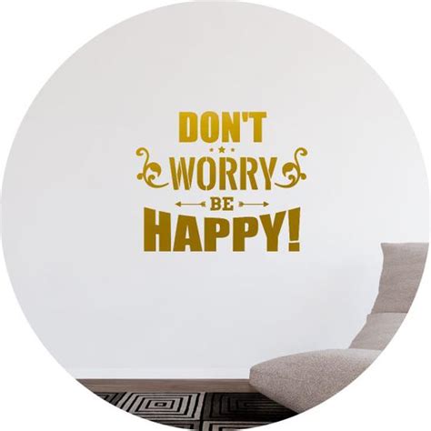 Adesivo Parede Sala Frase Don T Worry Be Happy Melhor Adesivo