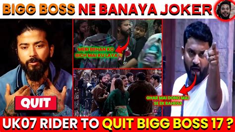 Uk07 Rider To Quit Bigg Boss 17 Anurag Dobhal Vs Arun Mashetty