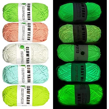 Amazon 6 Rolls Glow In The Dark Yarn For Crochet DIY Glow Yarn