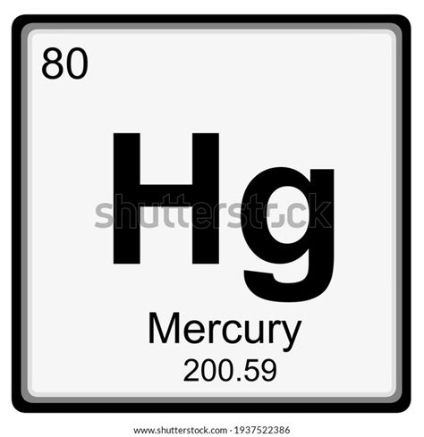 Mercury Atomic Number Mass Number Stock Illustration 1937522386 ...