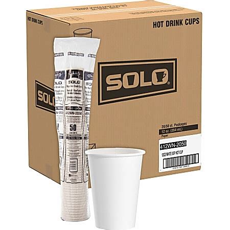 Solo Cup Polycoated Hot Paper Cups Oz White Cups Per Sleeve Case