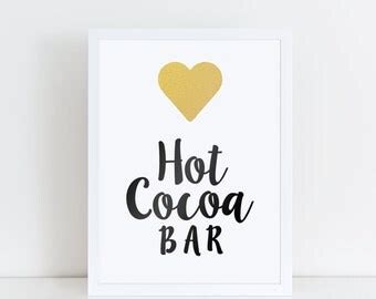 Hot Cocoa Bar Sign Etsy