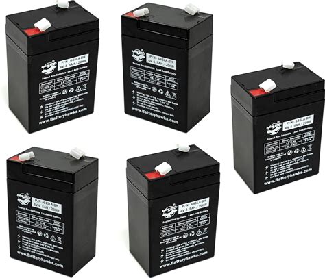 5 Pack Elb 0604 Battery Elb0604 Sla For Exit Sign Emergency Light 6v 45ah Battery