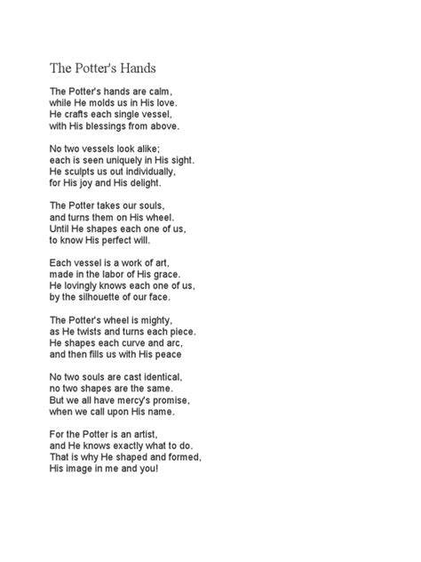 Poem The Potter Pdf