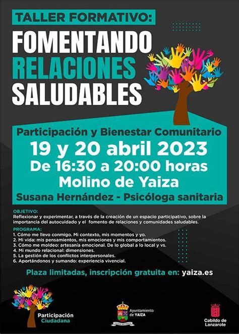 Yaiza Invita A Un Taller Formativo Sobre Relaciones Saludables Yaiza