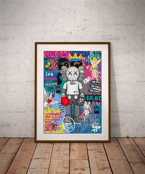 Boxing Kaws  File Hypebeast Digital Print Canvas Poster Etsy Australia