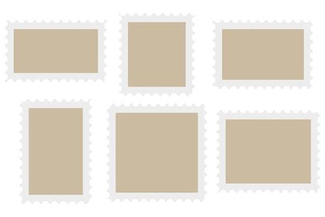 Premium Vector Postage Stamp Frames Set Blank Vintage Postage Stamps