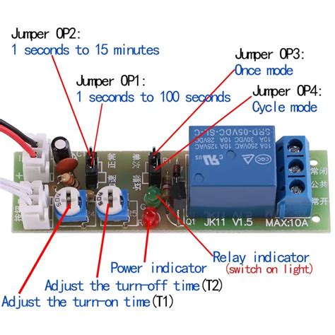 Adjustable Cycle Timer Delay On Off Switch Relay Module Dc V V V