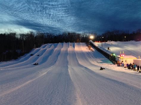 Seacoast Adventure Snow Tubing At Night In Maine