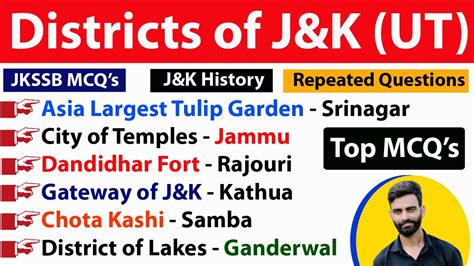 Districts Of J K Ut L Top Mcq S L Jkssb Faa L Vlw L F Guard L