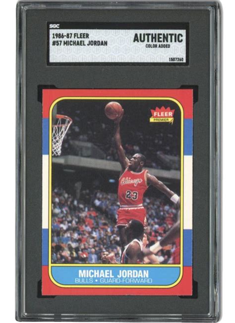 Michael Jordan 1986 Fleer RC 57 SGC Pristine Auction