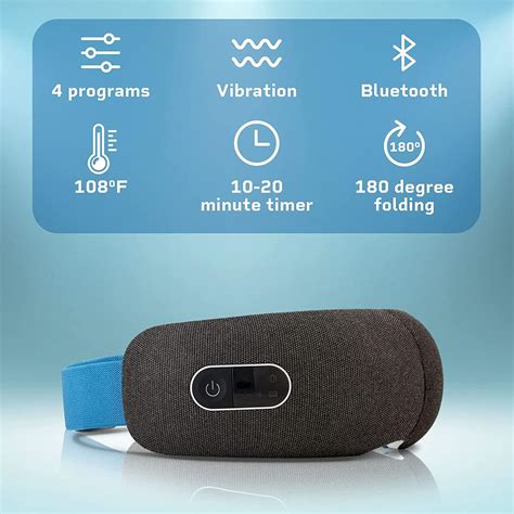 Lifepro Heated Eye Massager With Compression Bluetooth Music Smart Electric Eye Mask For