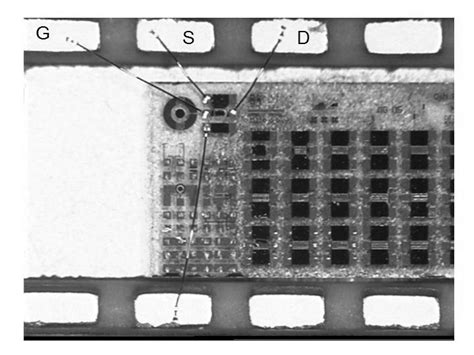 Detail Of The Wire Connection To The Gate Source And Drain Of The