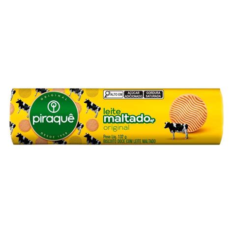 Biscoito Piraquê Leite Maltado 132g Zona Sul