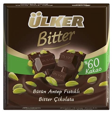 Шоколад с 60% Bitter и шамфъстък – Ulker 60гр. – Ядките