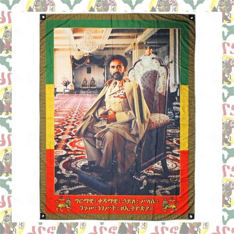 Power Of The Trinity Haile Selassie Idrs Tapestry Extra Large Flag Lion