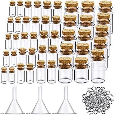 Amazon Maxmau Pcs Ml Glass Bottles Cork Stoppers Diy