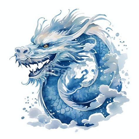 Free Vectors | dragon blue watercolor