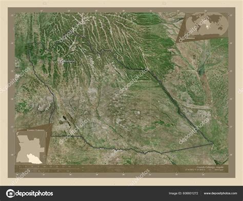 Cuando Cubango Province Angola High Resolution Satellite Map Locations