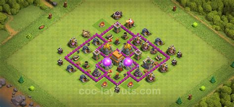 Farming Base TH6 Max Levels With Link Anti Everything Town Hall