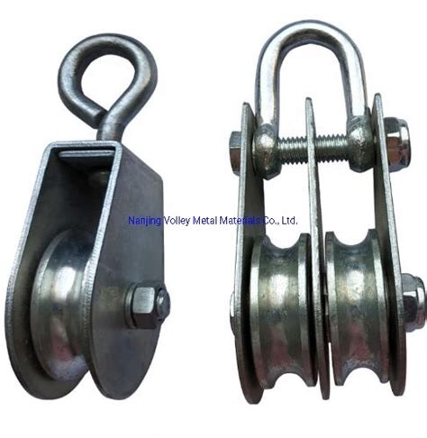 Stainless Steel Bearing Pulley Steel Wire Rope Pulleys Double Swivel