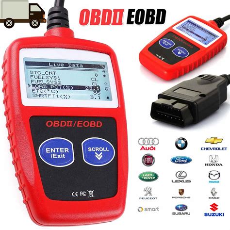 OBD2 OBDII EOBD Car Code Scanner Scan Diagnostic Tool Vehicle Reader