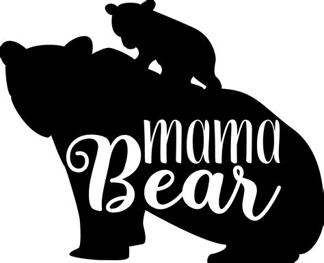 Mama Bear With Cub Metal Wall Art