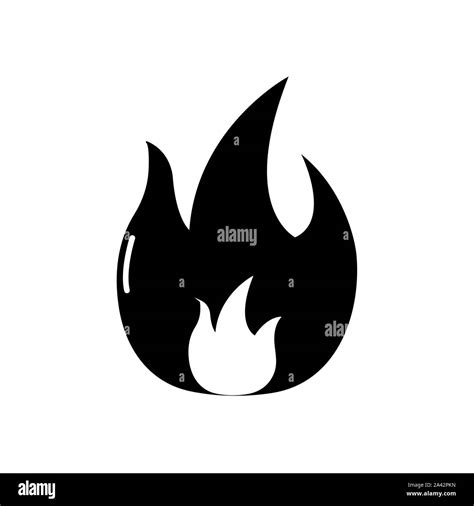 black and white tool bbq fire flame illustation Stock Vector Image ...