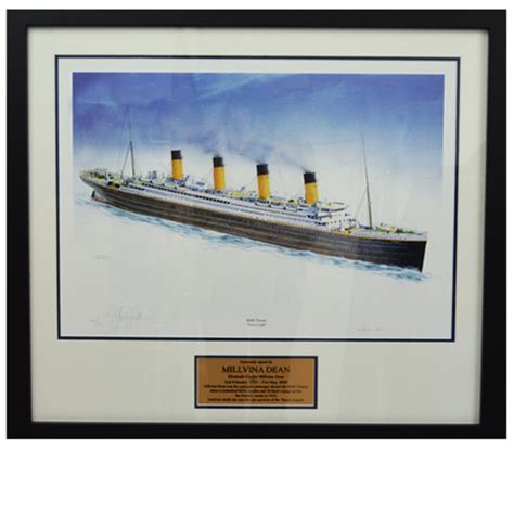 Millvina Dean Framed Signed Titanic Print