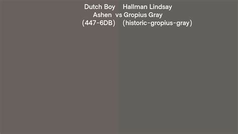 Dutch Boy Ashen 447 6DB Vs Hallman Lindsay Gropius Gray Historic